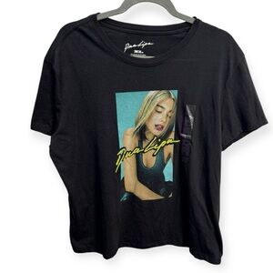 Black Dua Lipa‎ Graphic Short Sleeve Tee
